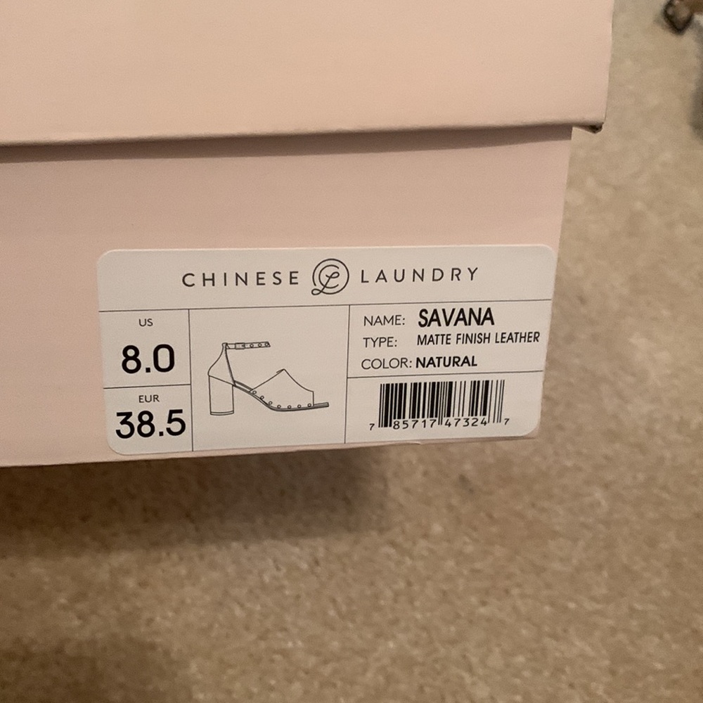 Chinese Laundry Savana Block cork heel , Peep toe shoe, size 8 - Picture 9 of 9